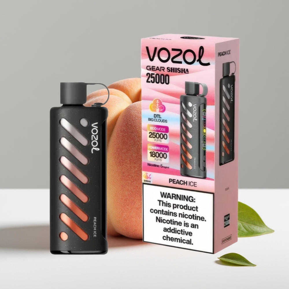 VOZOL Gear Shisha 25000 Puffs 5mg/ml 1000mAh Broskyňa ľad