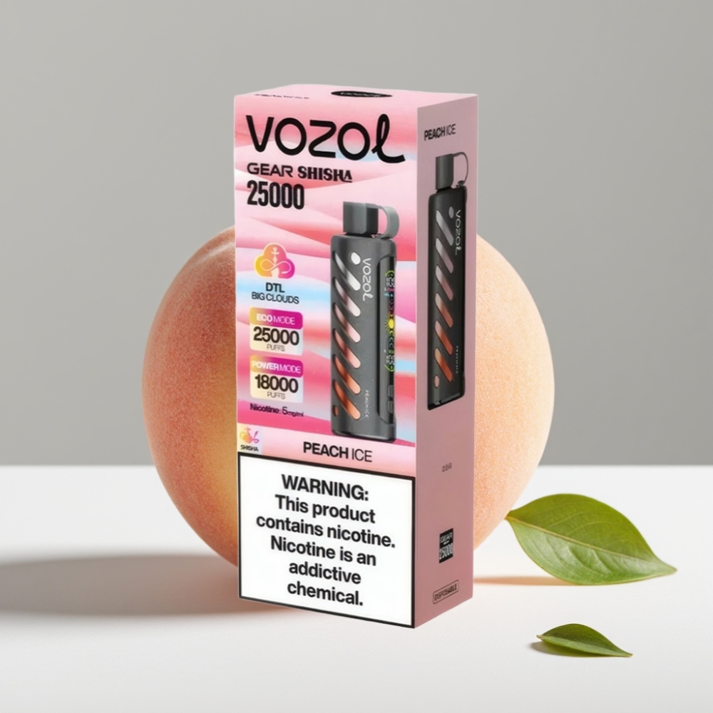 VOZOL Gear Shisha 25000 Puffs 5mg/ml 1000mAh Broskyňa ľad