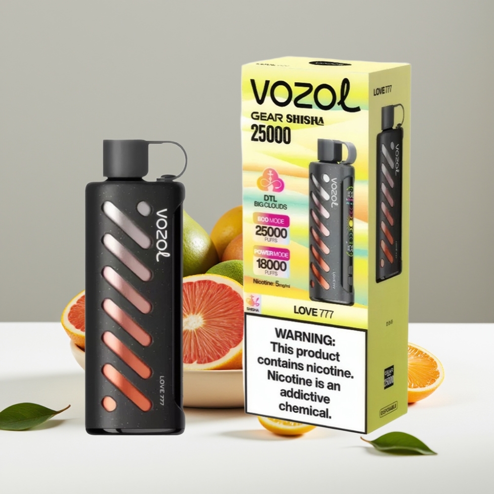 VOZOL Gear Shisha 25000 Puffs 5mg/ml 1000mAh Dual Mesh Láskavá 777