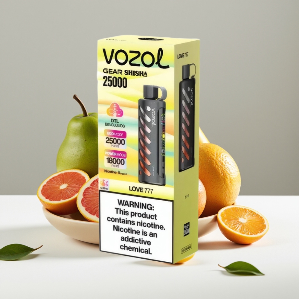 VOZOL Gear Shisha 25000 Puffs 5mg/ml 1000mAh Dual Mesh Láskavá 777