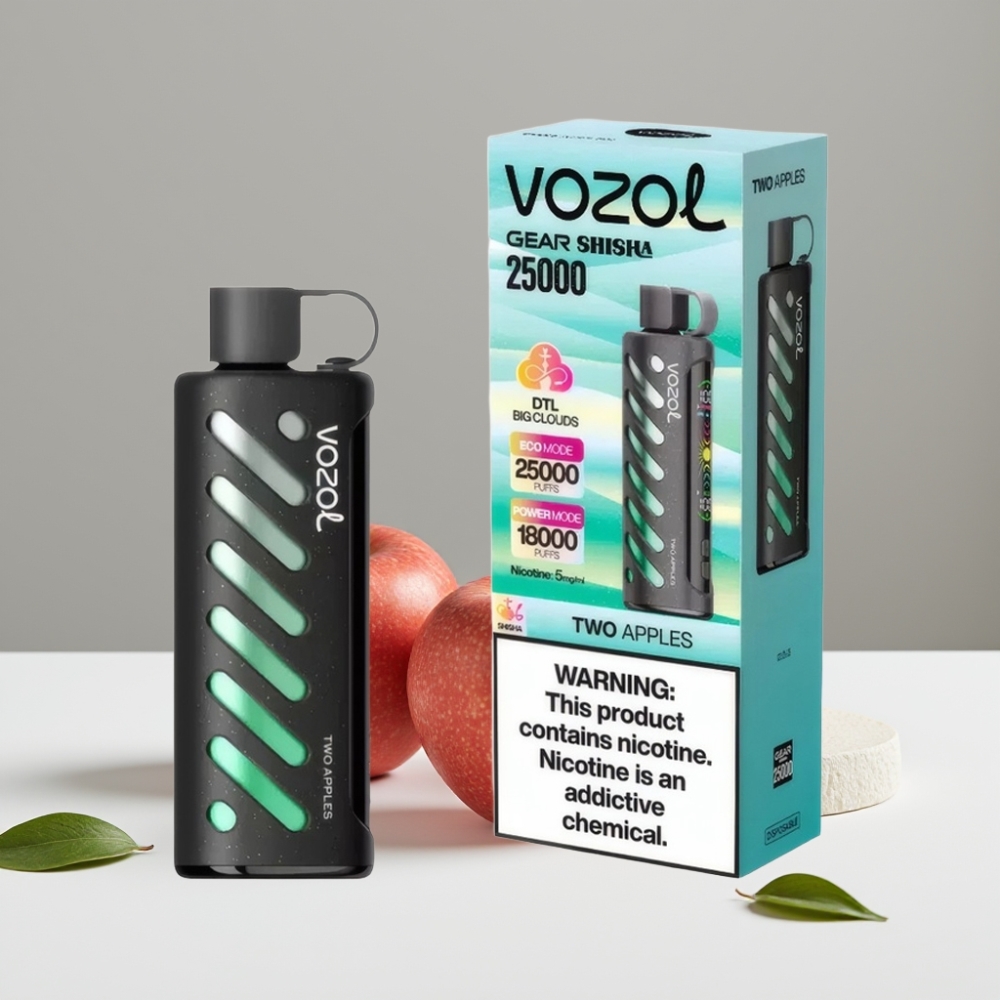 VOZOL Gear Shisha 25000 Puffs 5mg/ml 1000mAh Dve Jablká