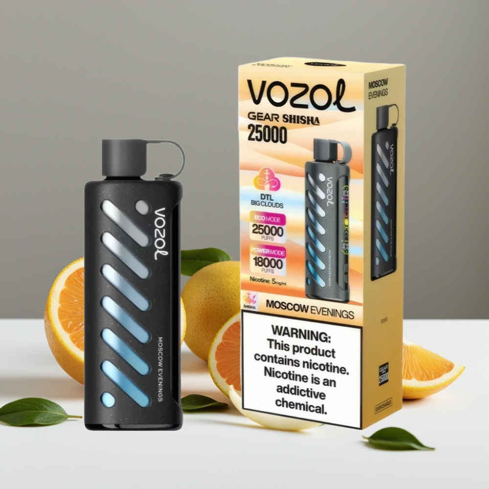 VOZOL Gear Shisha 25000 Puffs 5mg/ml 1000mAh Moskovské Večery Dual Mesh