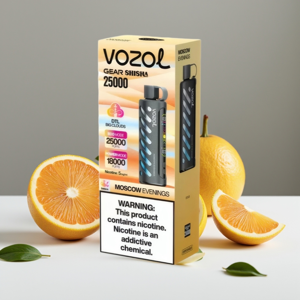VOZOL Gear Shisha 25000 Puffs 5mg/ml 1000mAh Moskovské Večery Dual Mesh