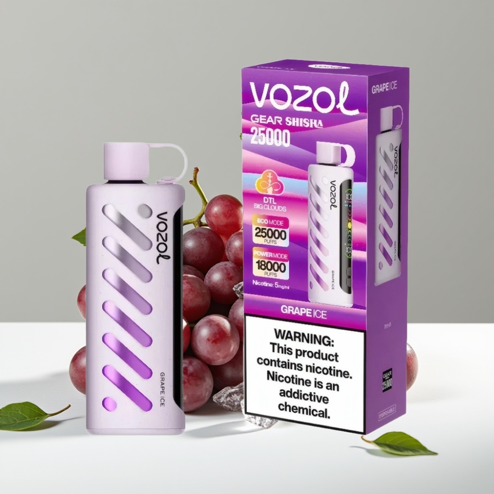 VOZOL Gear Shisha 25000 Puffs Dual Mesh Hroznový ľad 5mg/ml 1000mAh