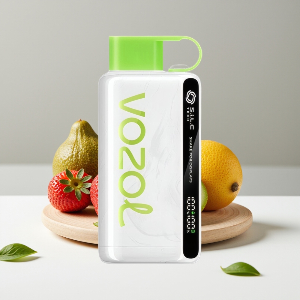VOZOL STAR 9000/12000 Jednorázová E-Cigareta Jahoda Kiwi 650mAh SiLC TECH 30 rýchlejšie nabíjanie