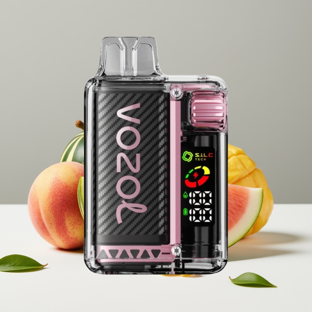 VOZOL Vista 20000 Puffs 650mAh 2 broskyňa mango melón OLED SiLC Tech Dual Mesh