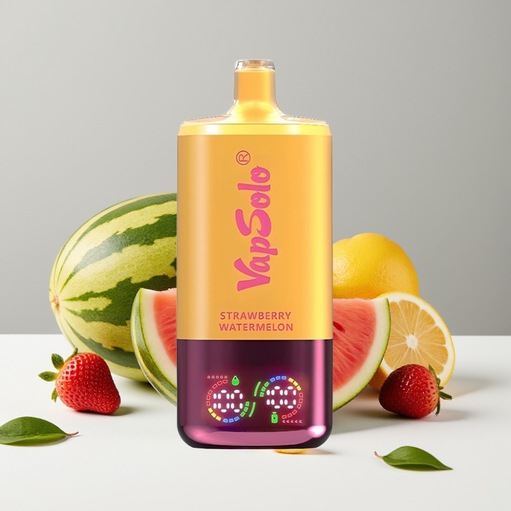 VapSolo Triple 30000 Puffs 40ml 20/50mg Type-C Jahodový Melón  Citrónová Broskyňa