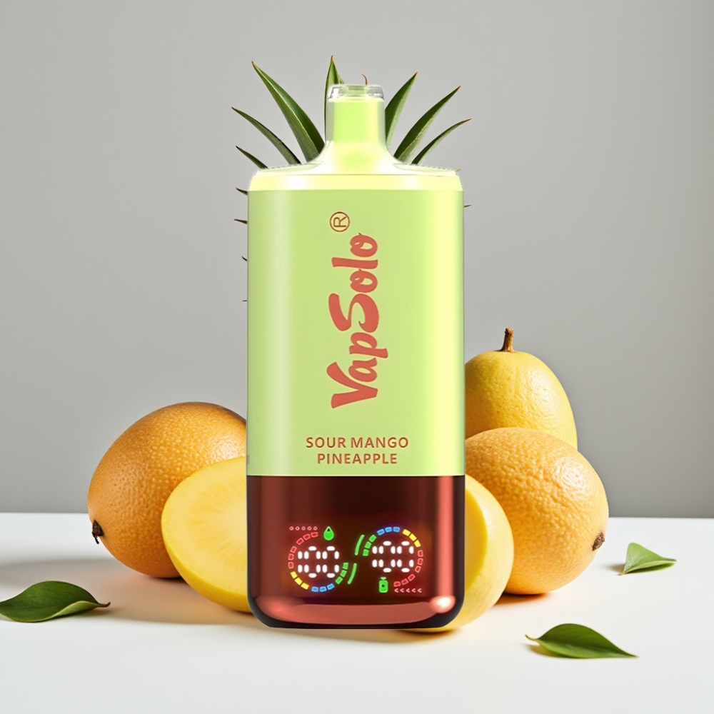 VapSolo Triple 30000 Puffs 40ml 20mg/50mg Typ-C Kyslá Mango Ananás