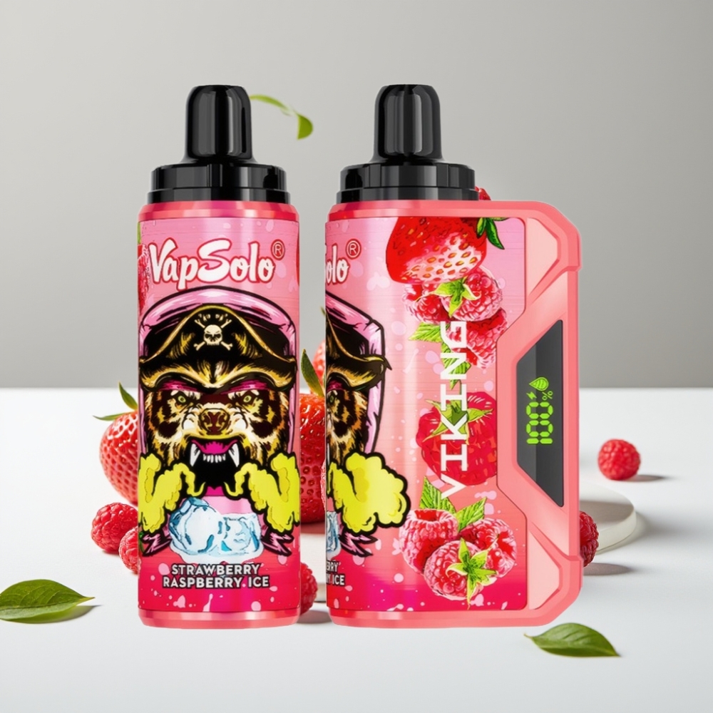 VapSolo VIKING 12000 Puffs 22ml 20/50 mg/ml Jahoda Malina Ľad