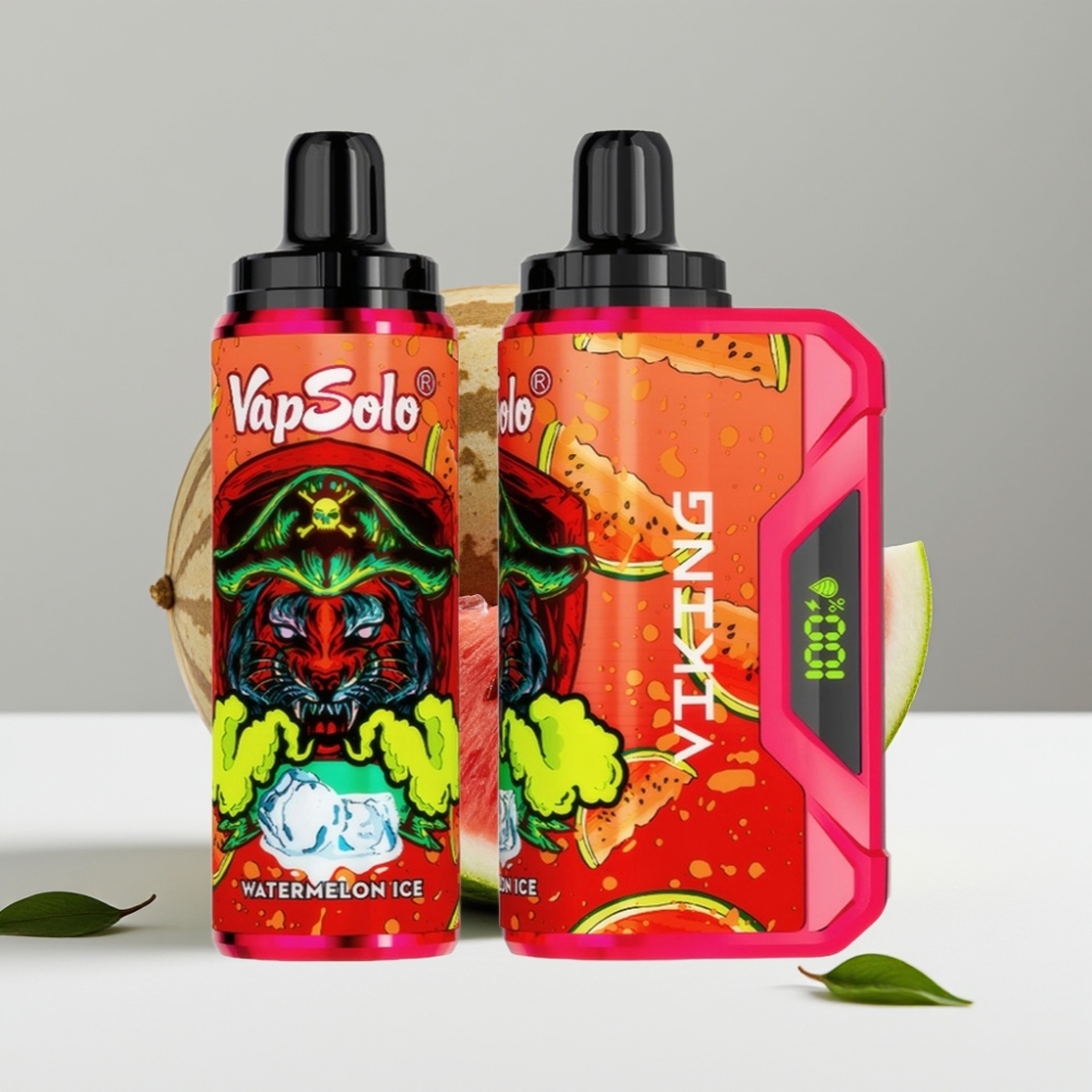 VapSolo VIKING 12000 Puffs 22ml 20/50mg Typ-C Vodný melón ľad