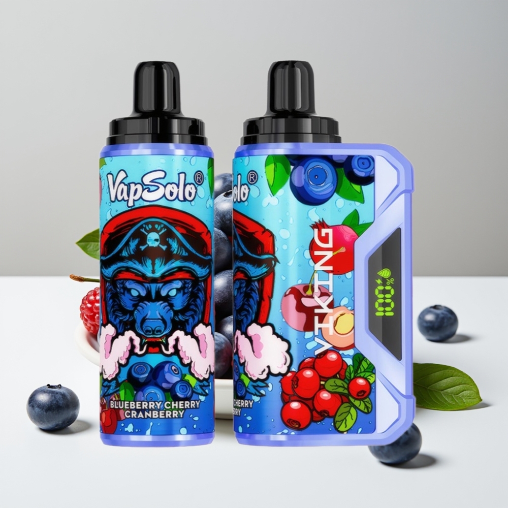 VapSolo VIKING 12000 Puffs 22ml 20/50mg Čučoriedka Čerešňa Brusnica