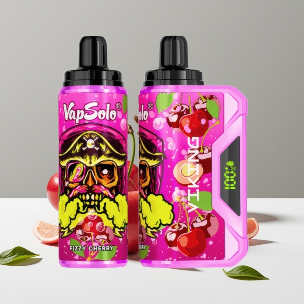 VapSolo VIKING 12000 Puffs 22ml 20mg/50mg Fizzovitá Čerešňa