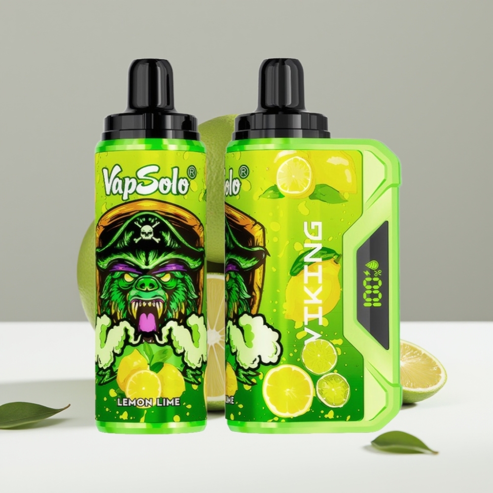 VapSolo VIKING 12000 Puffs 22ml Citrón Lime Typ-C LED displej
