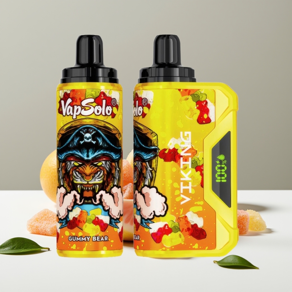 VapSolo VIKING 12000 Puffs Disposable Vape Gumový Medveď 22ml 20/50mg/ml Typ-C