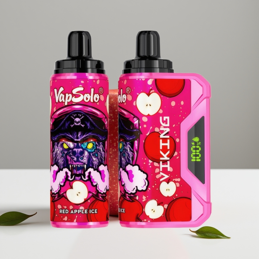 VapSolo VIKING 12000 Puffs Červené jablko Ice 22ml 20/50mg Typ-C
