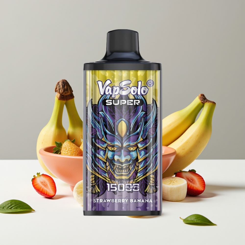 Vapsolo Super 15000 puffs 40ml 850mAh Type-C Jahoda Banán