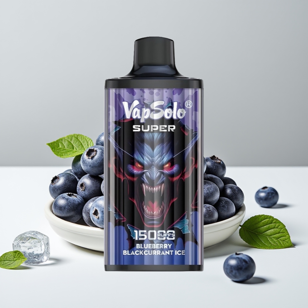 Vapsolo Super 15000 puffs 40ml 850mAh Type-C Čučoriedka Čierna ríbezľa ľad