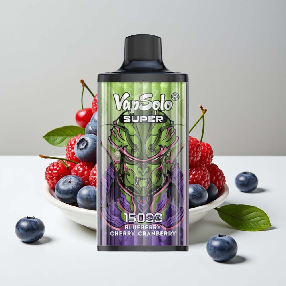 Vapsolo Super 15000 puffs 40ml 850mah Type-C Čučoriedka Čerešňa Brusnica