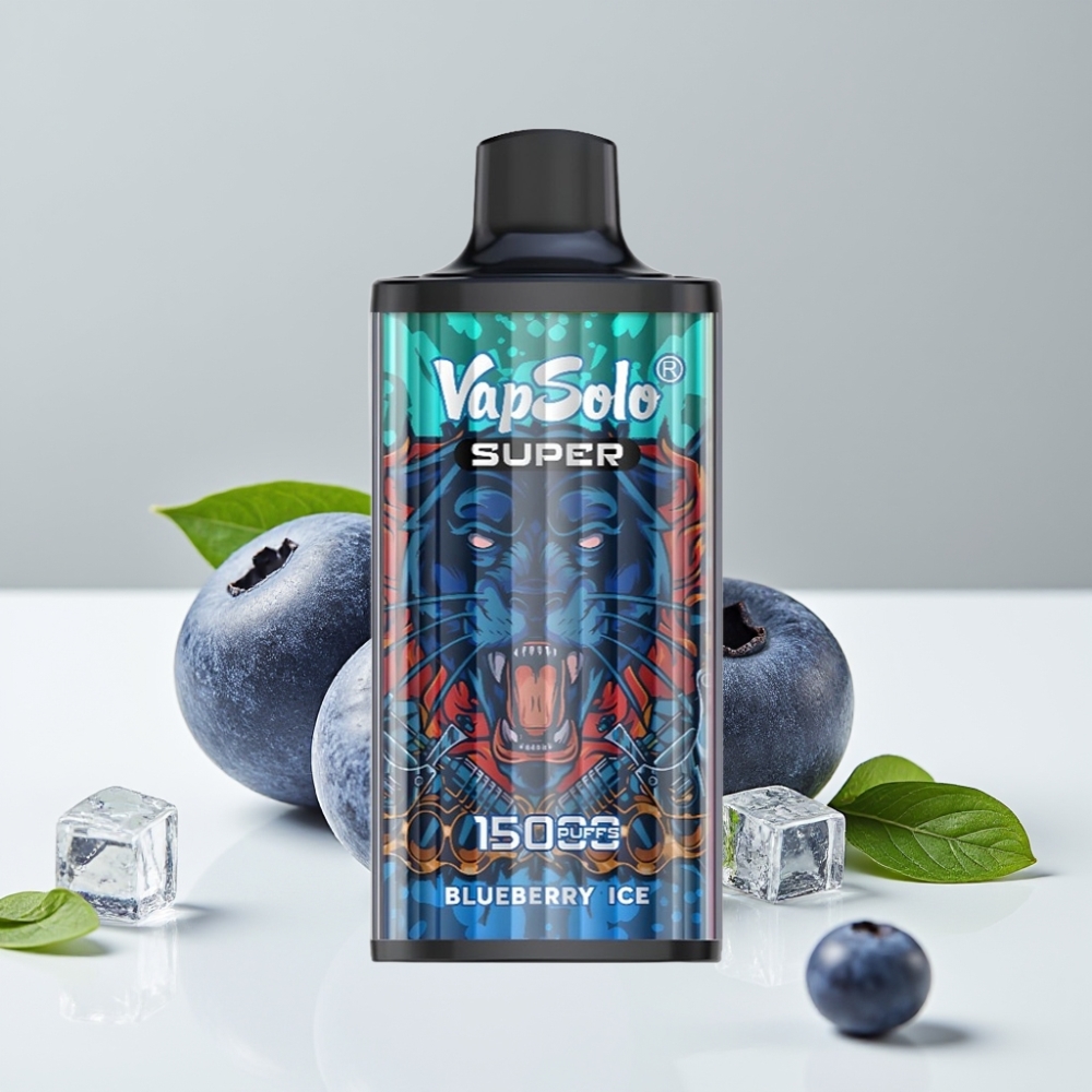 Vapsolo Super 15000 puffs 40ml 850mah Type-C Čučoriedka Ľad