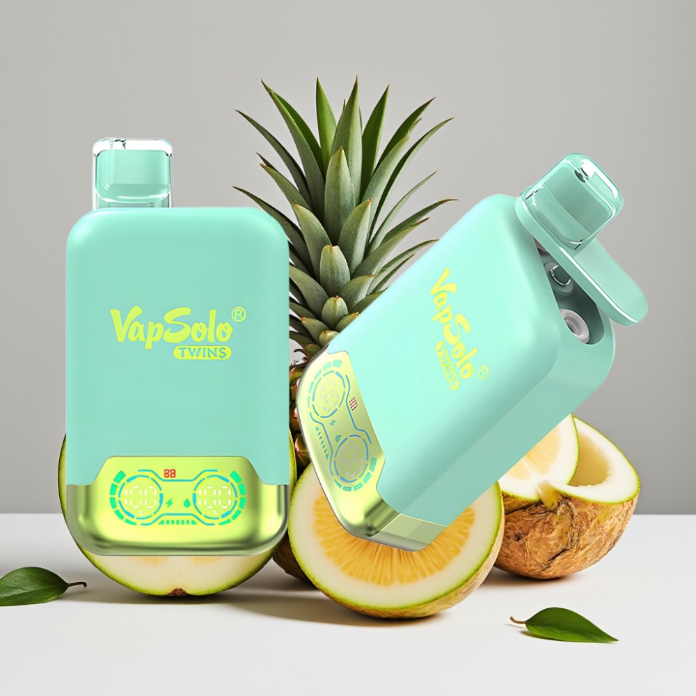 Vapsolo Twins 20000 Puffs 40ml 20/50mg Typ-C Trojmelón  Ananás Kokos
