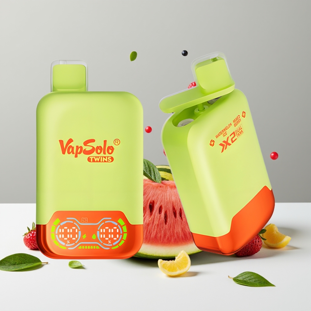 Vapsolo Twins 20000 Puffs 40ml 20mg/50mg Typ-C Melónový ľad  Miešané bobule
