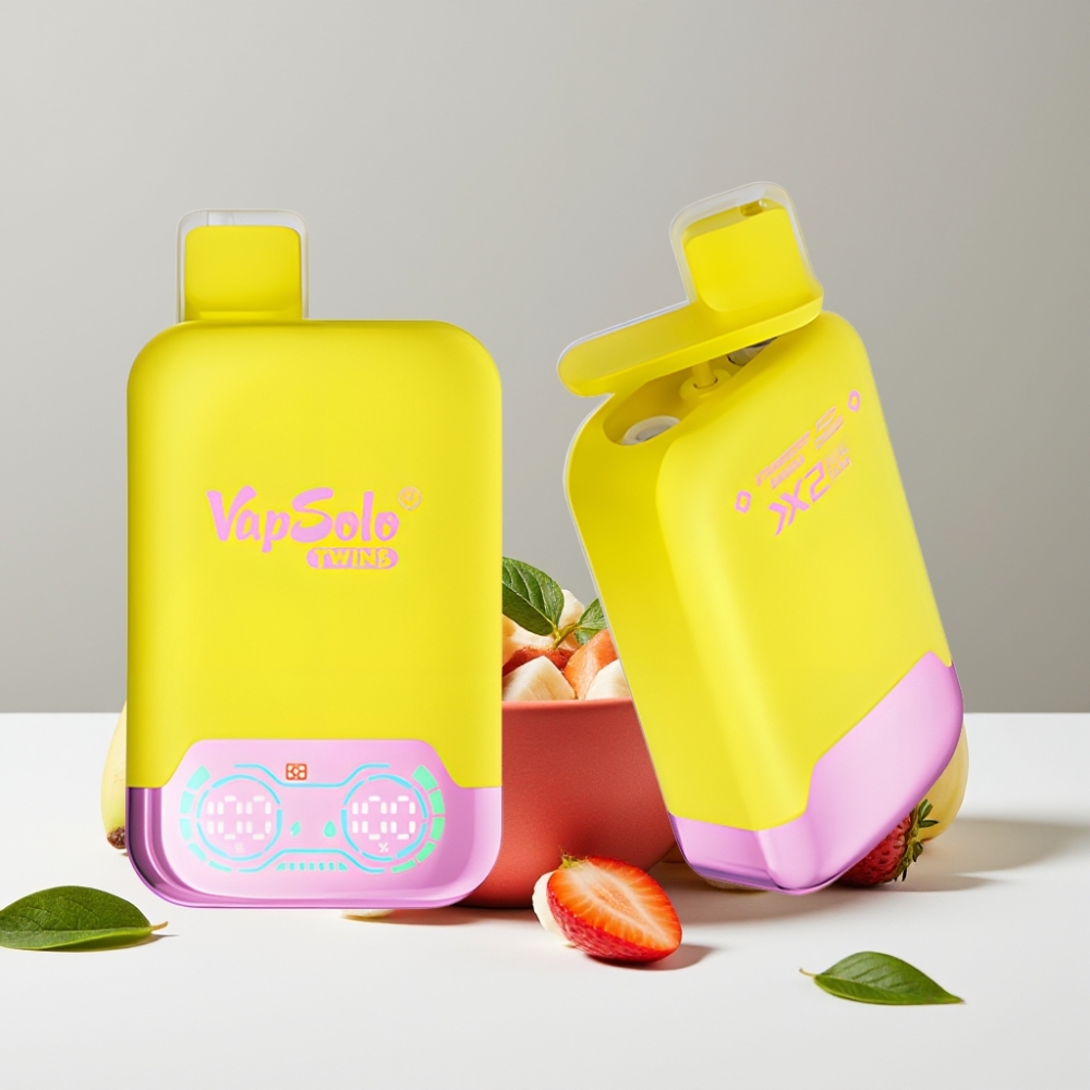 Vapsolo Twins 20000 Puffs Jahoda Banán  Fizz Cherry 40ml 20/50mg Type-C