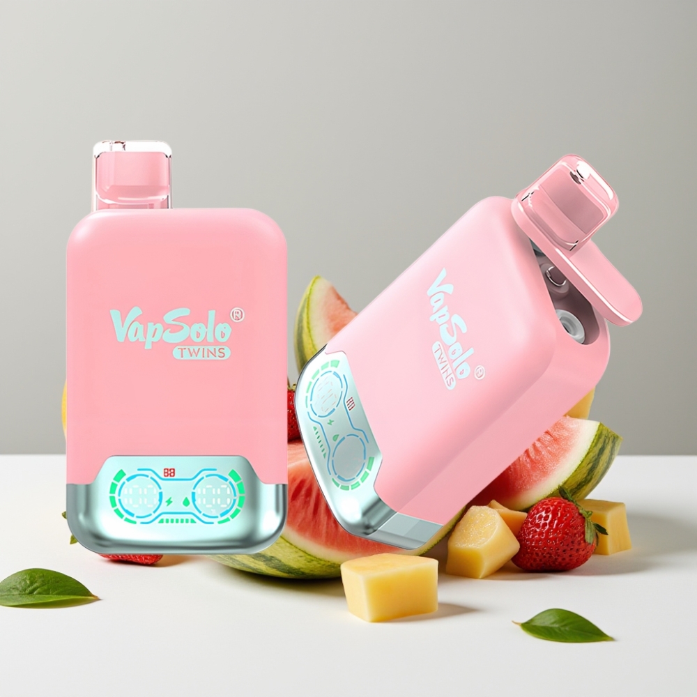 Vapsolo Twins 20000 Puffs Jahoda Ľad  Mango Broskyňa Vodný melón 40ml 20mg/ml/50mg/ml Type-C