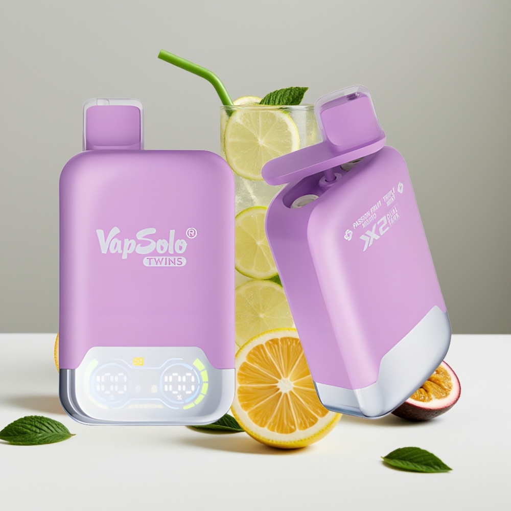Vapsolo Twins 20000 Puffs Passion Fruit Mojito  Triple Mint 40ml 20mg/50mg Type-C