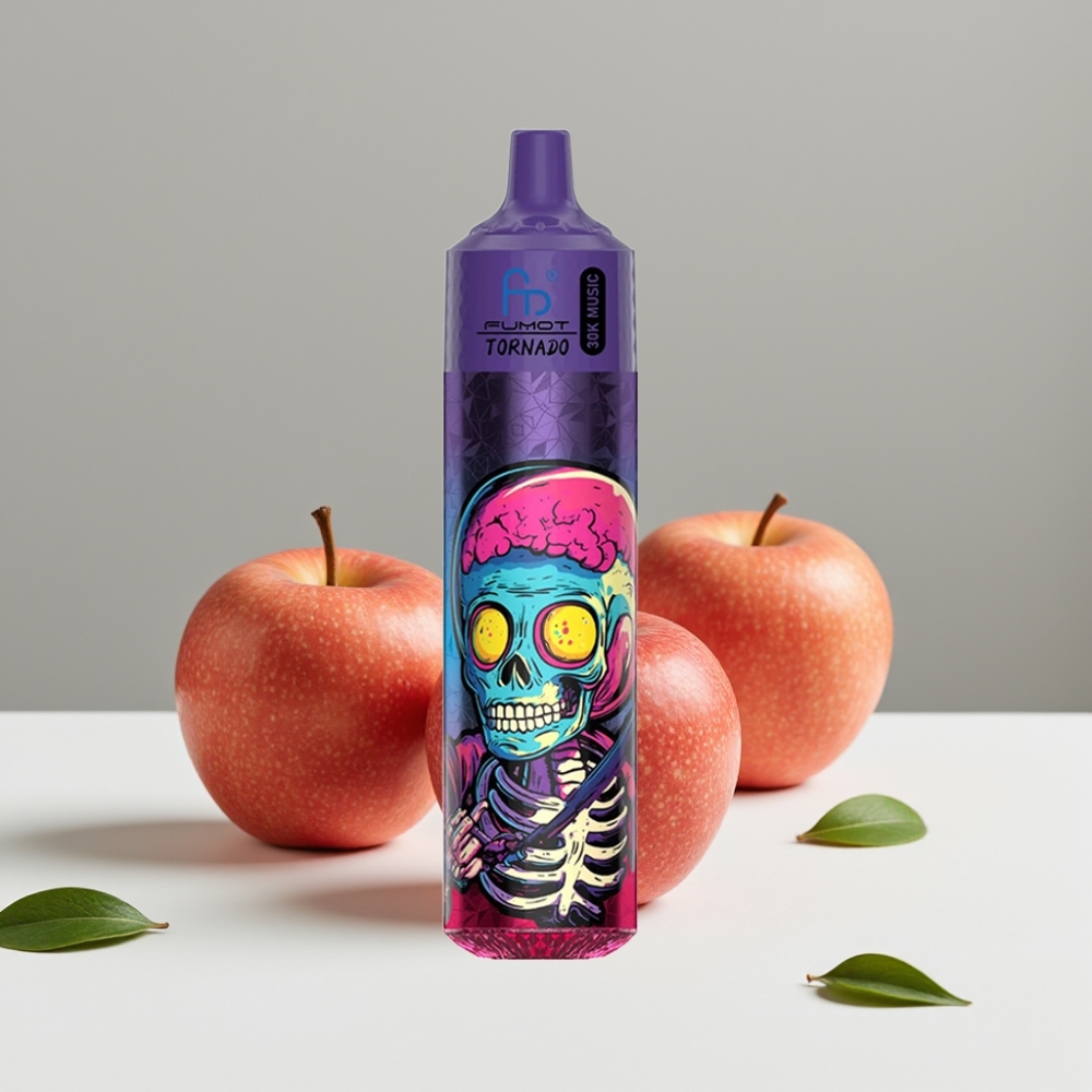 Fumot RandM Tornado 30000 Puffs 30mL 5% Triple Apple (Trojité Jablko) 1.0 Ohm