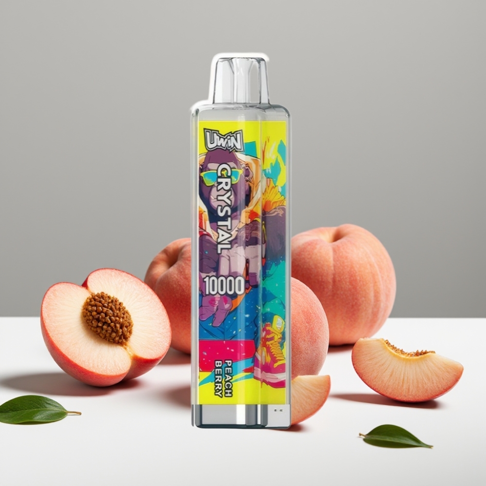UWIN Crystal 10000 Puffs broskyňa bobule 18ml 5% RGB