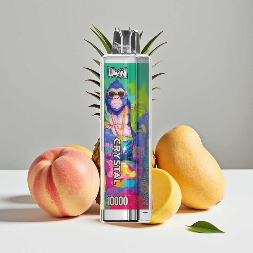 UWIN Crystal 10000 Puffs broskyňa mangáno ananás 18ml 5% RGB